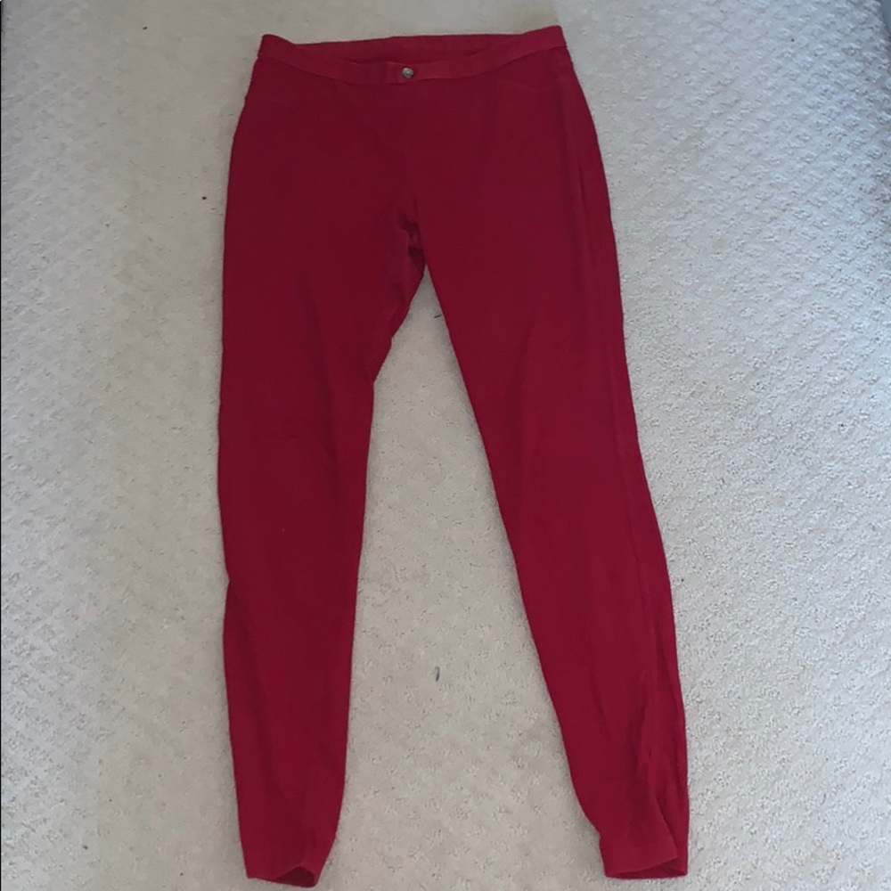 Red jeggings